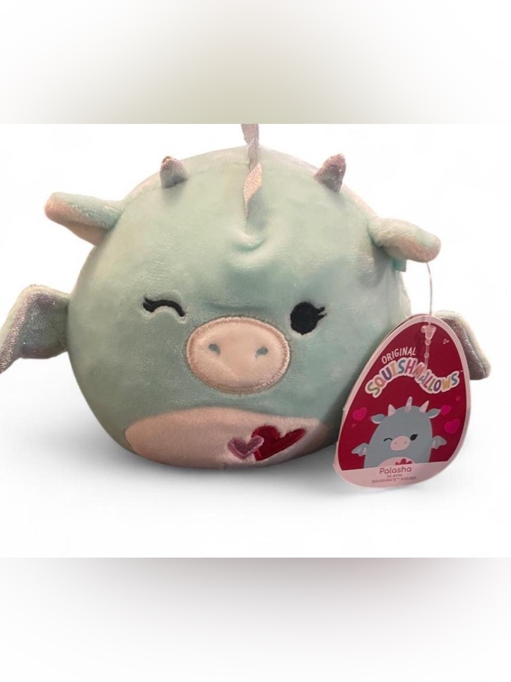 Blue Squishmallow dragon palasha plush toy small